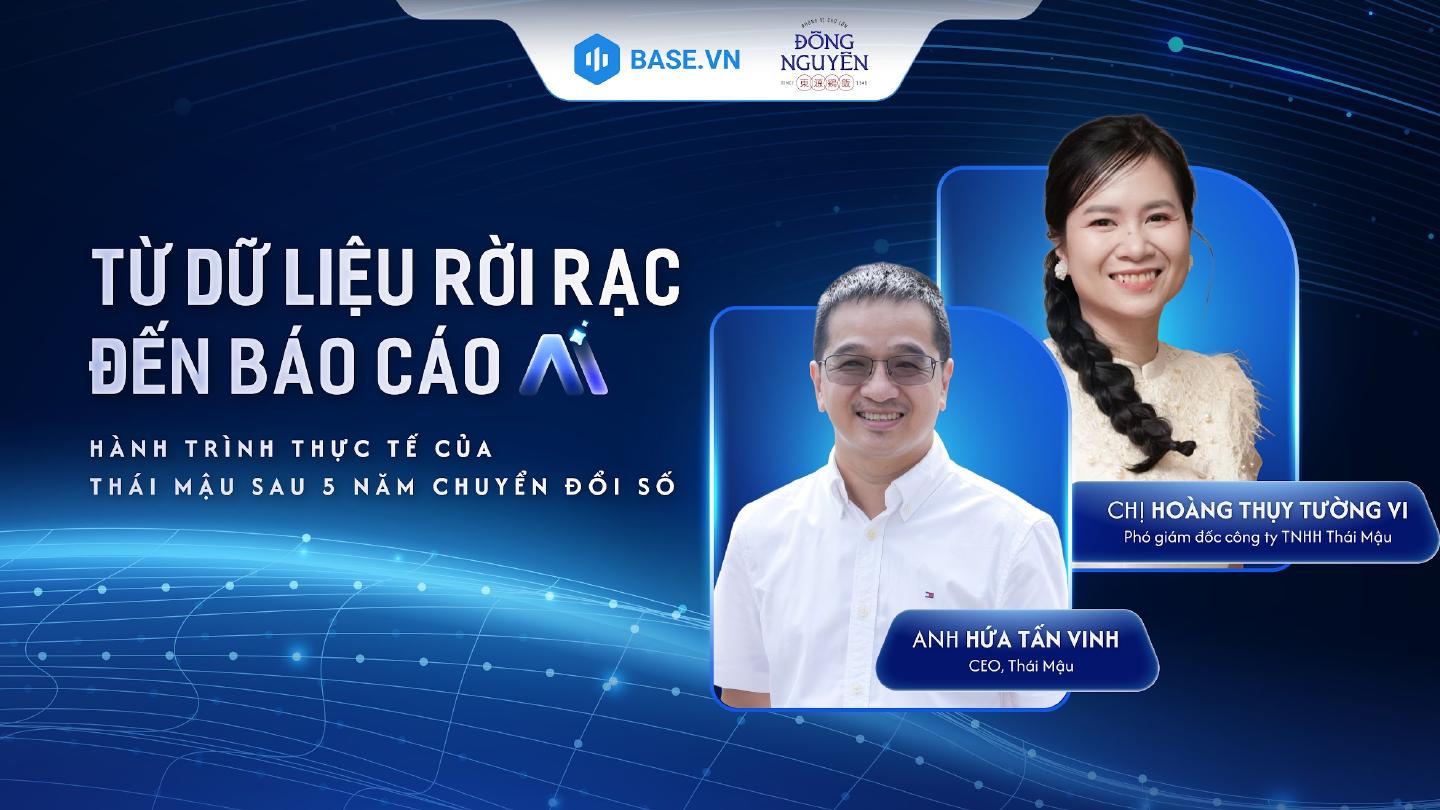 Từ dữ liệu rời rạc đến báo cáo AI: anh Hứa Tấn Vinh và chị Hoàng Thụy Tường Vi