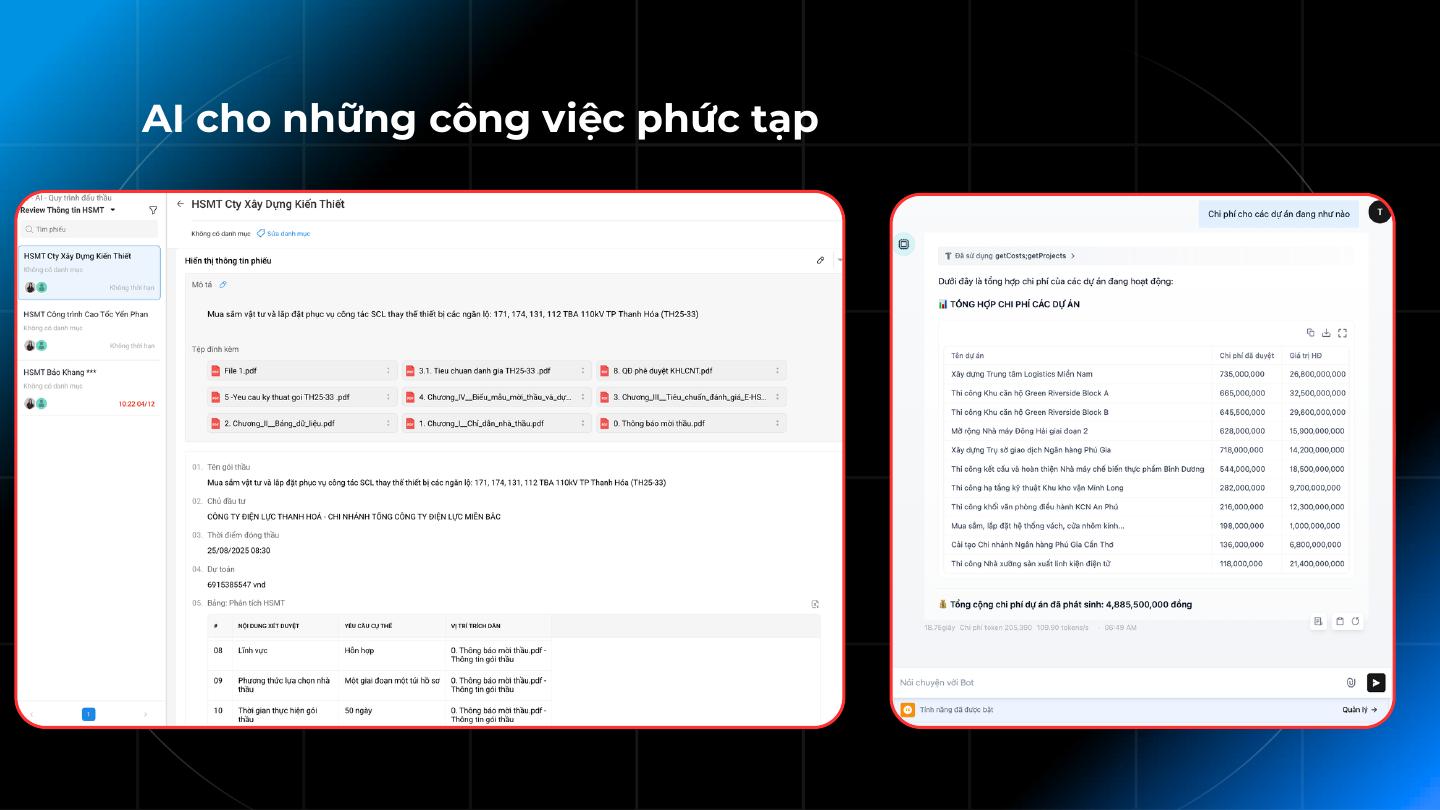 AI đọc HSMT và phân tích chi phí dự án thực tế